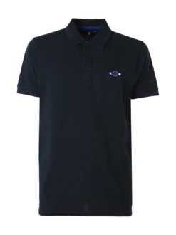 Renato Balestra Polo da uomo in cotone a maniche corte - blu scuro