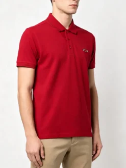Renato Balestra Polo da uomo in cotone a maniche corte - rosso
