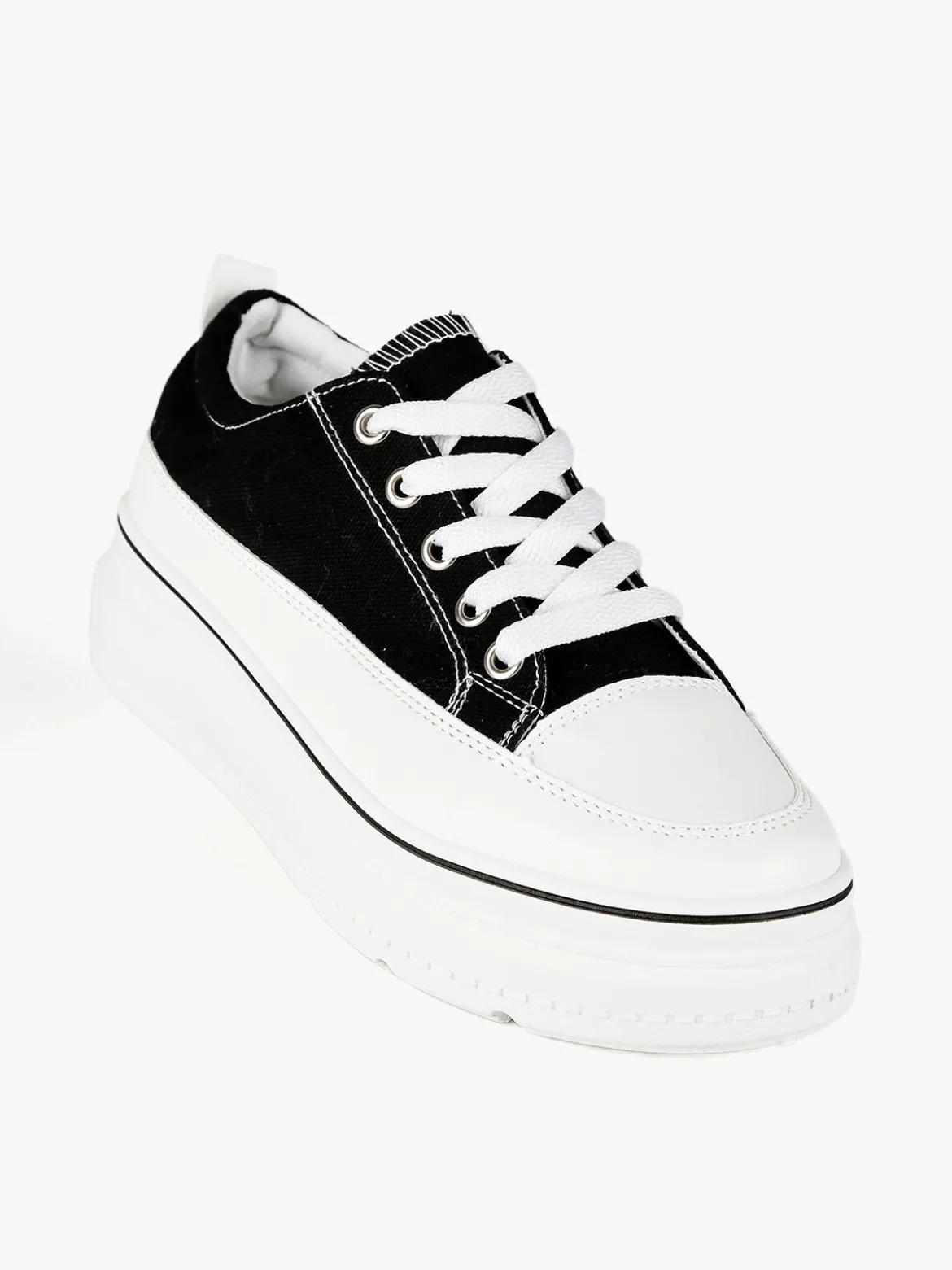 Renda Sneakers donna in tela con platform