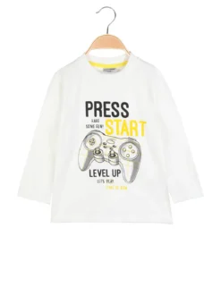 Re Panda T-shirt manica lunga da bambino con stampa