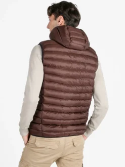 Rifle Gilet da uomo imbottito con cappuccio - moro