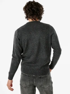 Rifle Maglione girocollo da uomo misto lana - grigio scuro