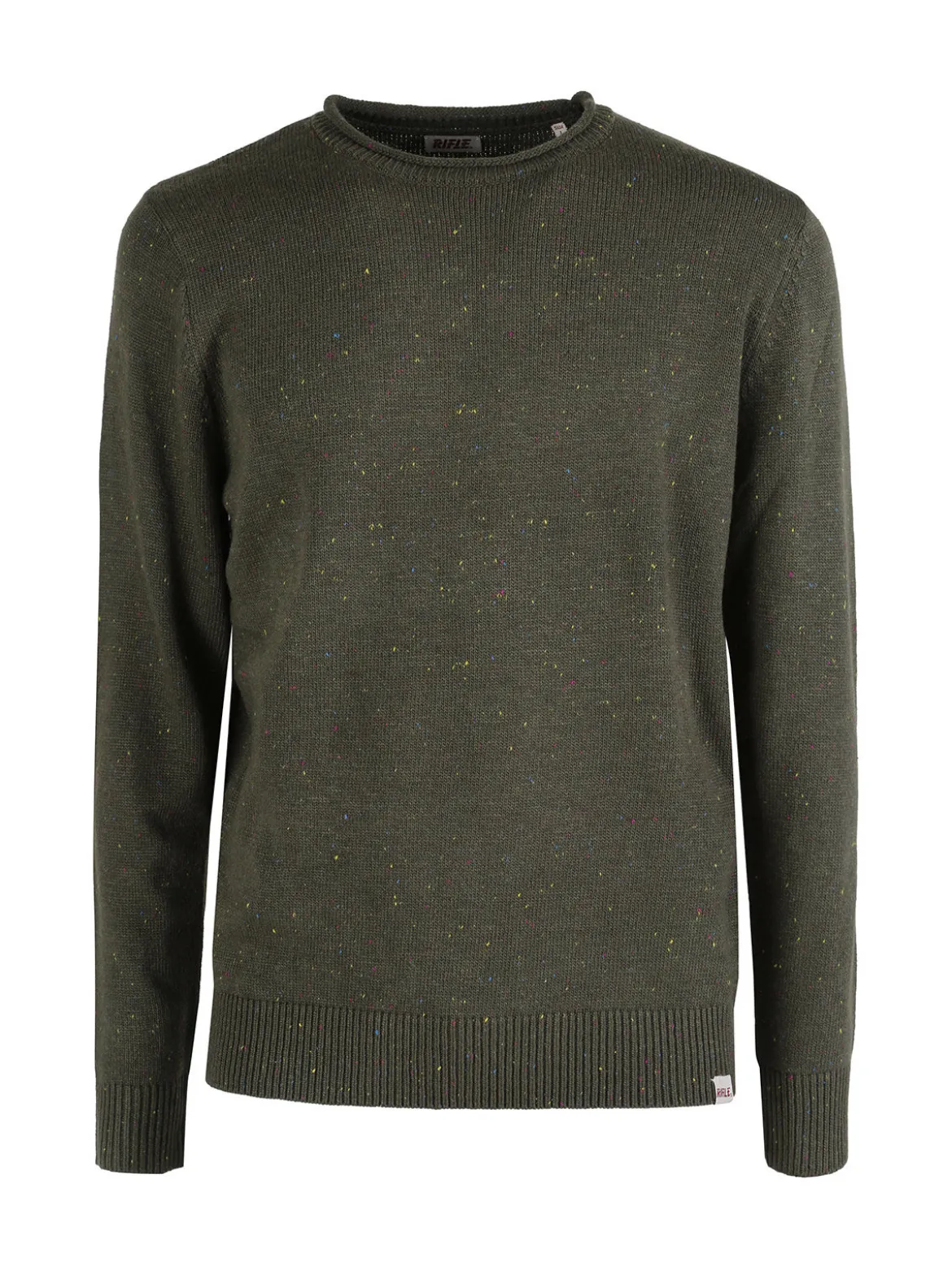 Rifle Maglione girocollo da uomo misto lana - militare