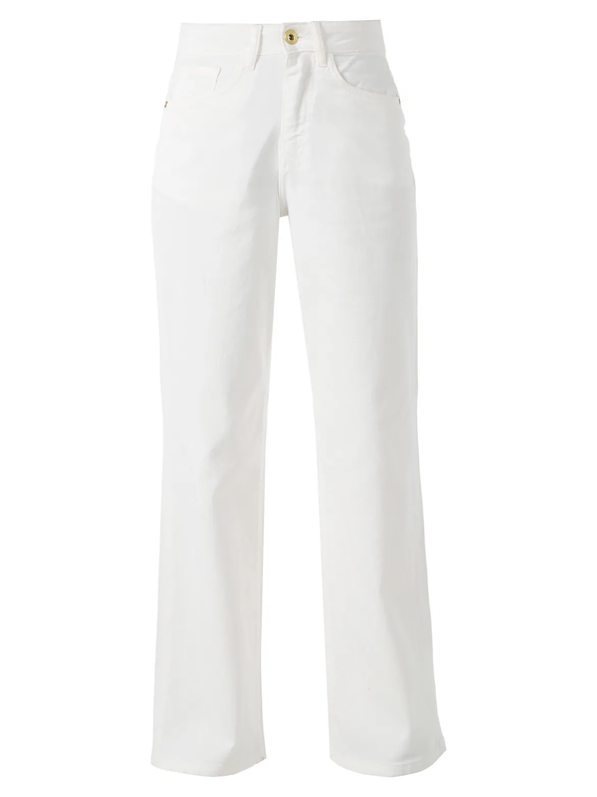 Rifle Pantaloni donna jeans a gamba larga - bianco