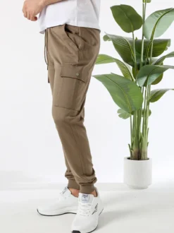 Rifle Pantaloni sportivi da uomo in cotone con tasconi laterali - militare