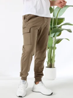 Rifle Pantaloni sportivi da uomo in cotone con tasconi laterali - militare