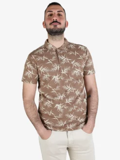 Rifle Polo da uomo in cotone a maniche corte con stampe