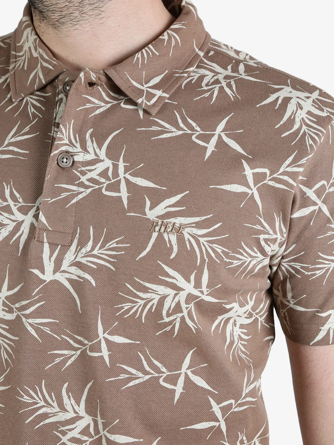 Rifle Polo da uomo in cotone a maniche corte con stampe
