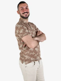 Rifle Polo da uomo in cotone a maniche corte con stampe