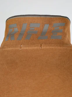 Rifle Polo uomo a maniche lunghe in cotone - cammello