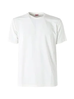Rifle T-shirt girocollo da uomo in tessuto tecnico - bianco