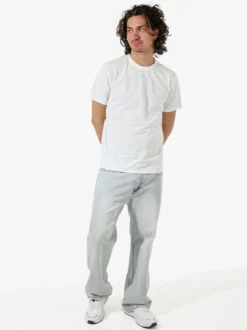 Rifle T-shirt girocollo da uomo in tessuto tecnico - bianco
