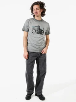 Rifle T-shirt in cotone da uomo con stampa - grigio scuro
