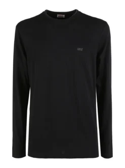 Rifle T-shirt uomo a maniche lunghe in cotone - nero