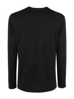 Rifle T-shirt uomo a maniche lunghe in cotone - nero