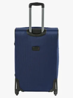 R.Leone Valigia grande 4 ruote semirigida in tessuto - blu scuro