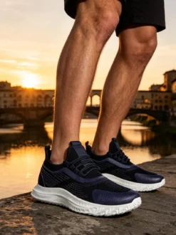Roccobarocco Sneakers sportive uomo in tessuto