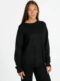 Rossamiss Pullover donna oversize in maglia - nero