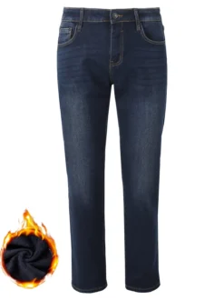 Ross Kemp Jeans da uomo a vita bassa con interno felpato - jeans