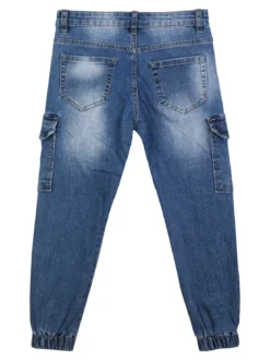 Run Boy Jeans da bambino con tasconi e polsini
