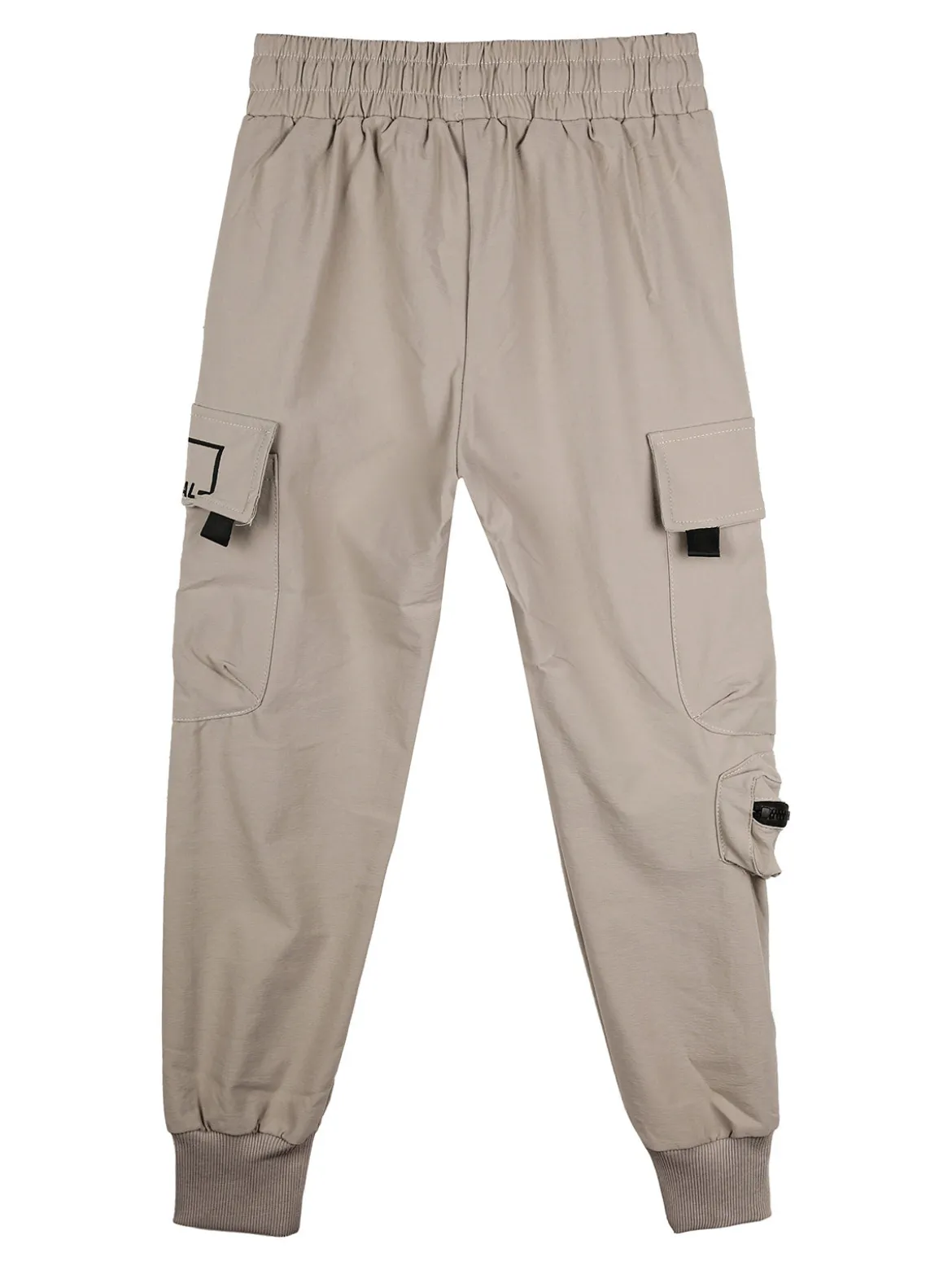 Run Boy Pantaloni cargo da ragazzo con polsini e coulisse - fango