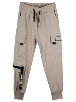 Run Boy Pantaloni cargo da ragazzo con polsini e coulisse - fango