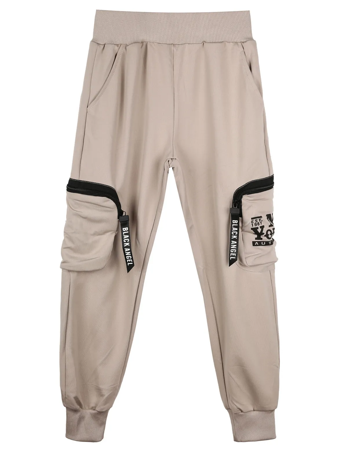 Run Boy Pantaloni da bambino cargo con polsini - taupe