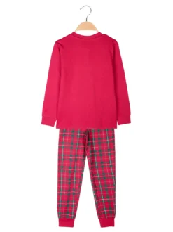 Sabor Grinch pigiama natalizio da bambina con pantaloni a quadri