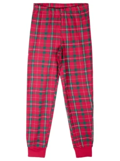 Sabor Grinch pigiama natalizio da bambina con pantaloni a quadri