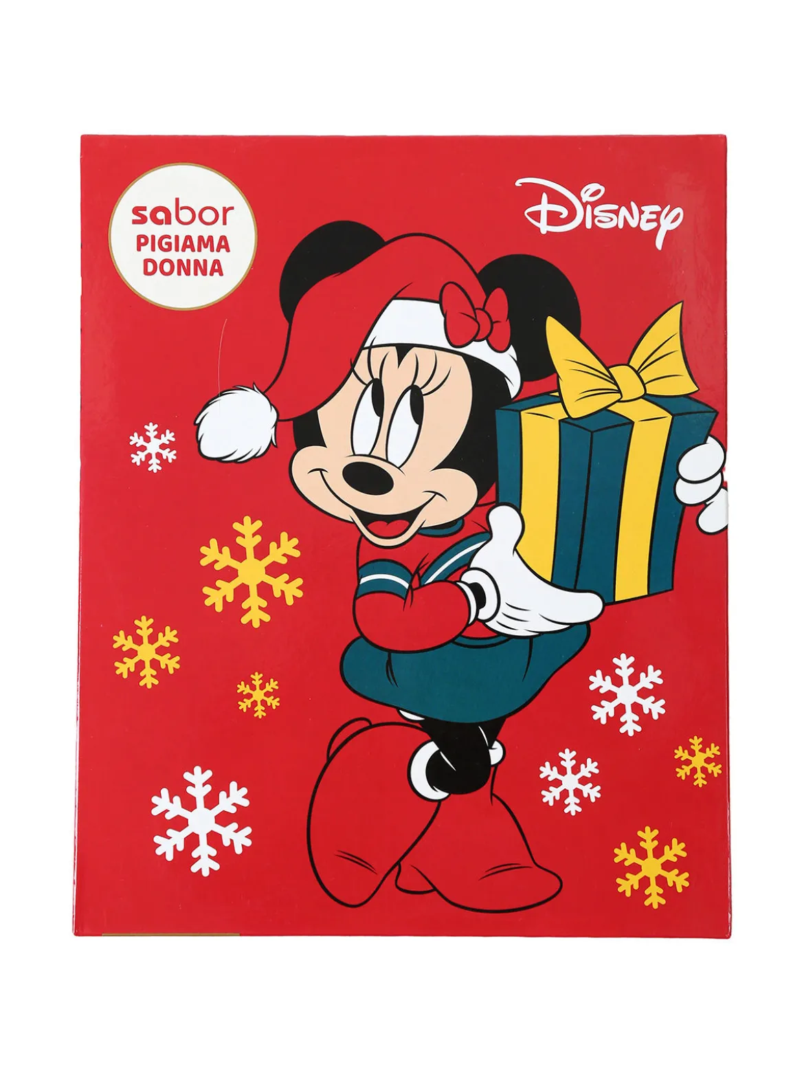 Sabor Minnie pigiama natalizio donna in cotone - rosso