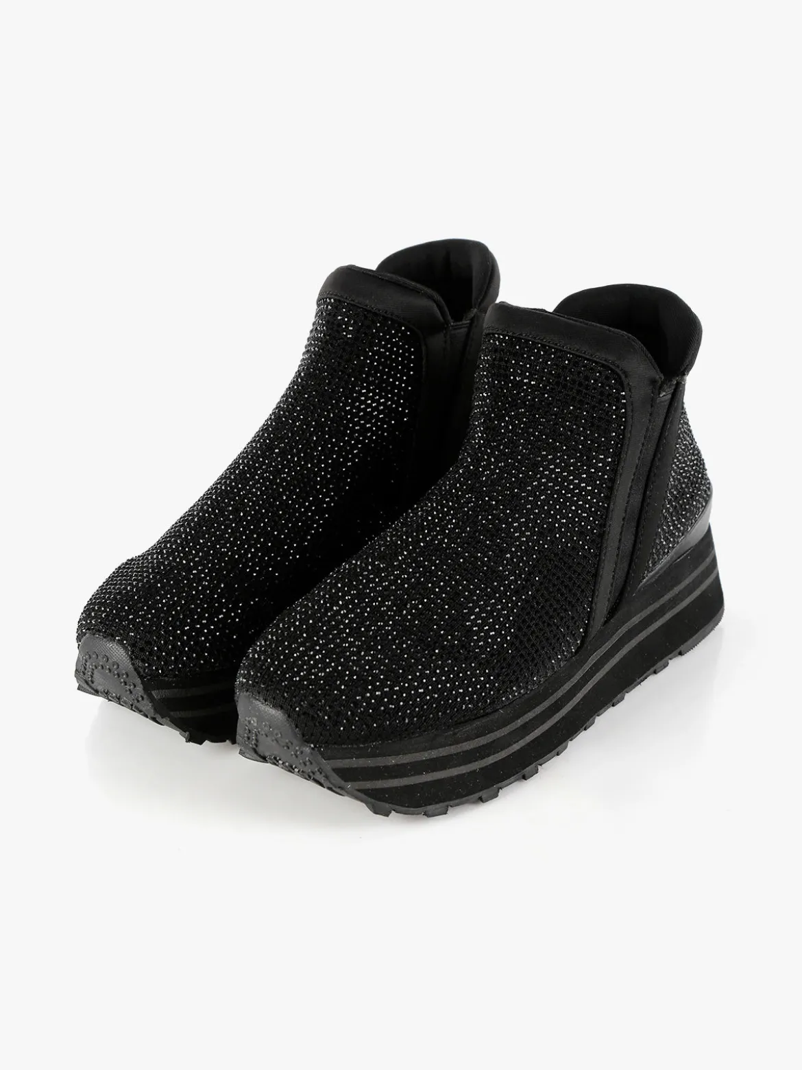 Saralòpez Sneakers alte da donna con strass