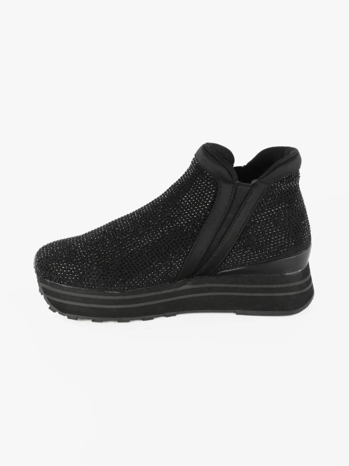 Saralòpez Sneakers alte da donna con strass