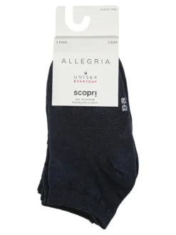 Scopri Confezione da 3 paia di calze corte da bambini in cotone - blu scuro
