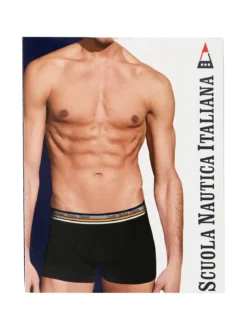 Scuola Nautica Italiana Boxer da uomo in cotone stretch - blu