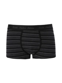 Scuola Nautica Italiana Boxer da uomo rigati in cotone stretch - nero