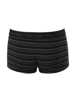Scuola Nautica Italiana Boxer da uomo rigati in cotone stretch - nero