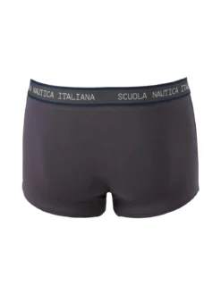 Scuola Nautica Italiana Boxer uomo in cotone stretch - grigio scuro