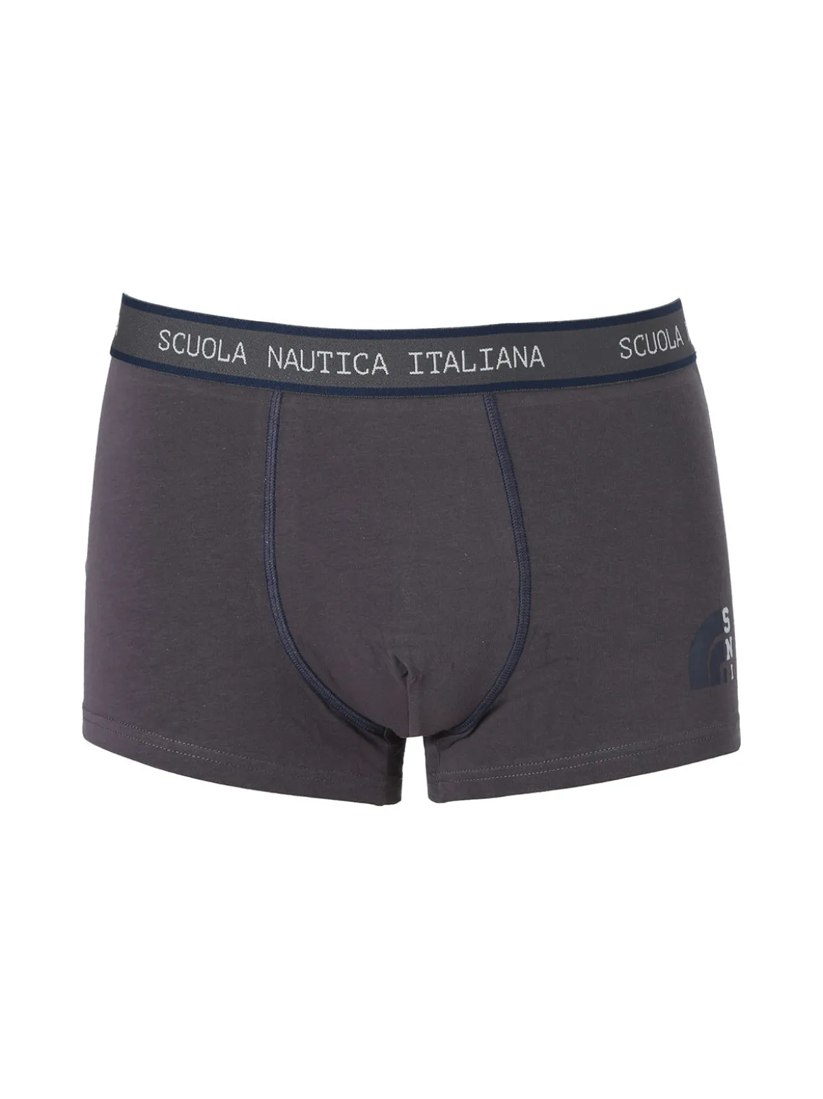 Scuola Nautica Italiana Boxer uomo in cotone stretch - grigio scuro