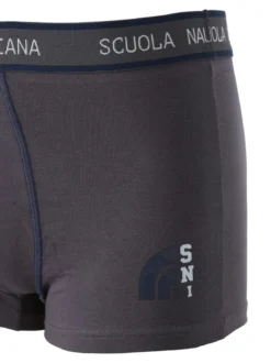 Scuola Nautica Italiana Boxer uomo in cotone stretch - grigio scuro