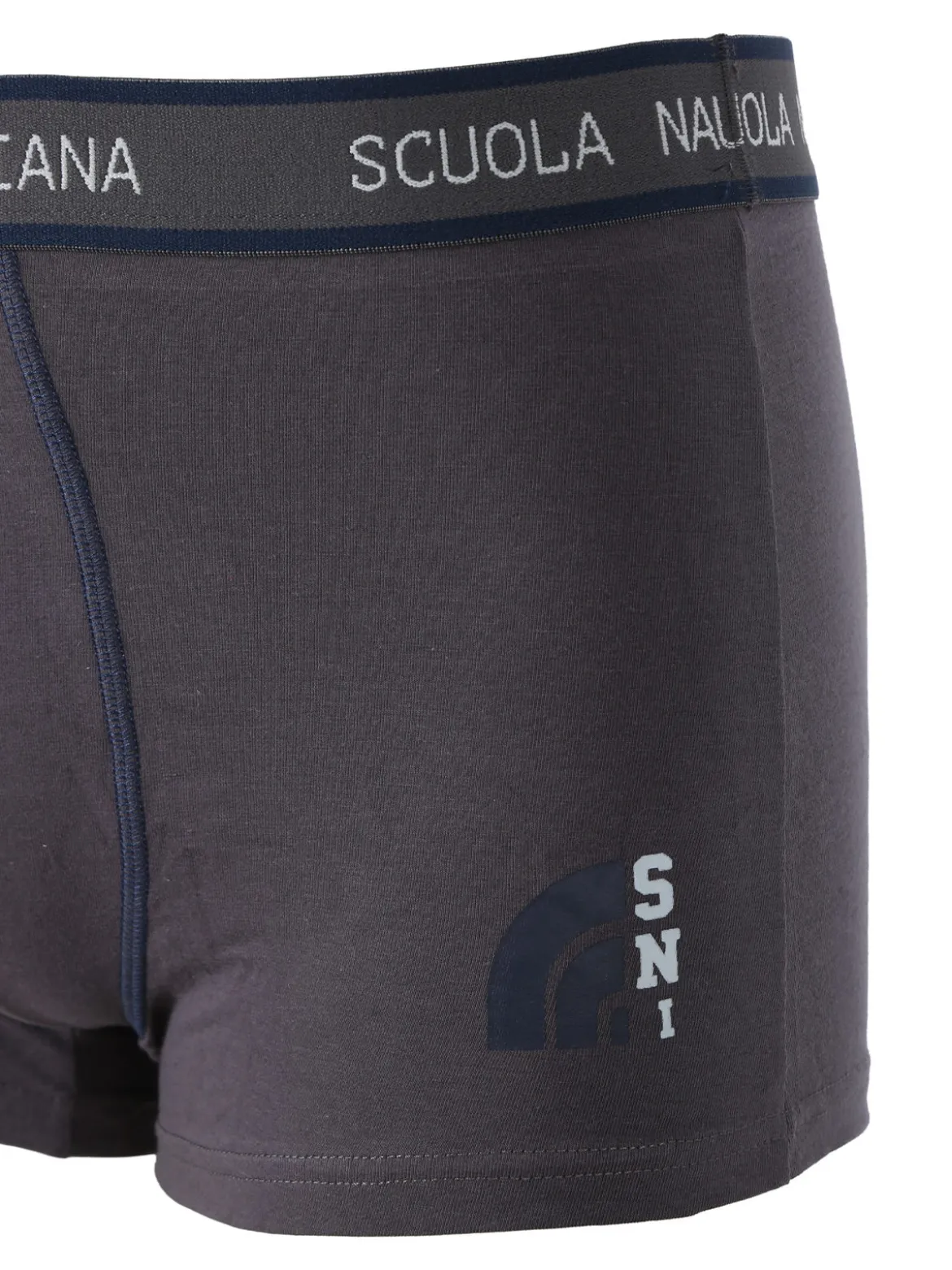 Scuola Nautica Italiana Boxer uomo in cotone stretch - grigio scuro