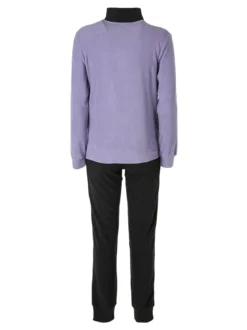 Scuola Nautica Italiana Completo tuta da donna in pile full zip - lilla