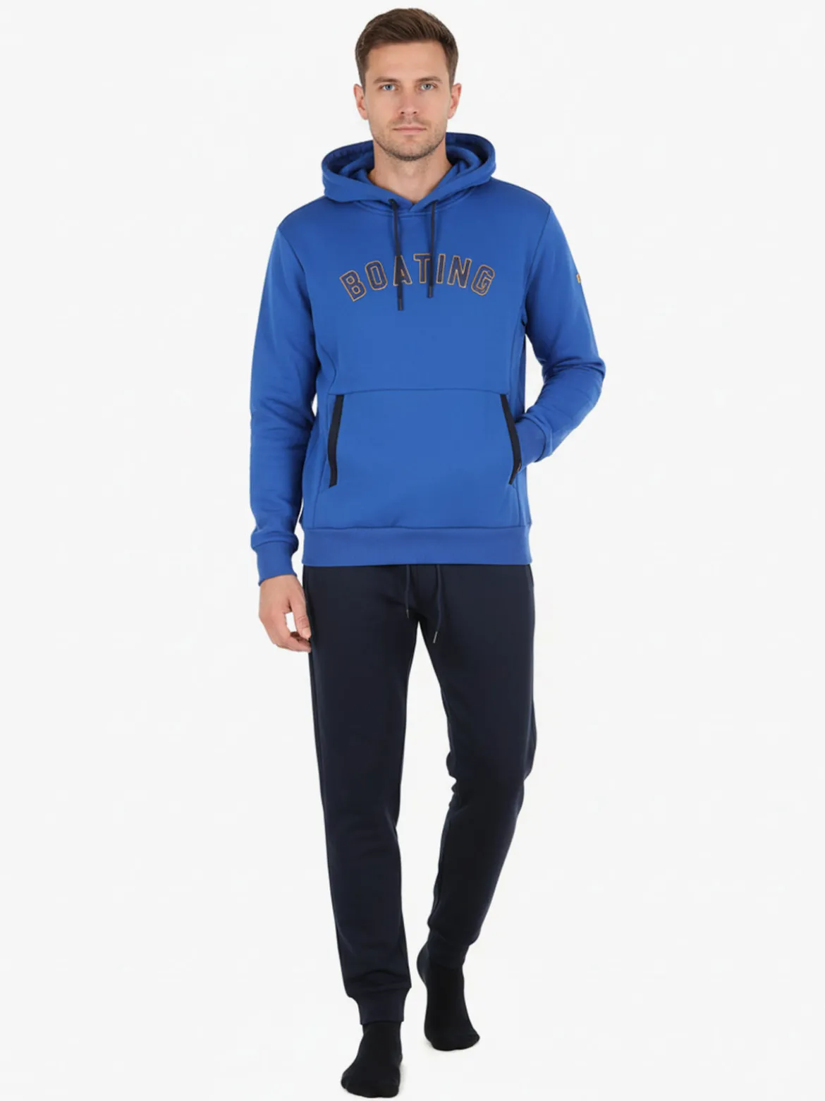 Scuola Nautica Italiana Completo tuta da uomo invernale 2 pezzi con cappuccio - blu