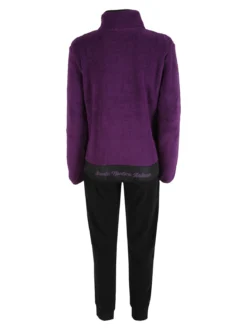 Scuola Nautica Italiana Completo tuta donna in pile con felpa e pantaloni - viola