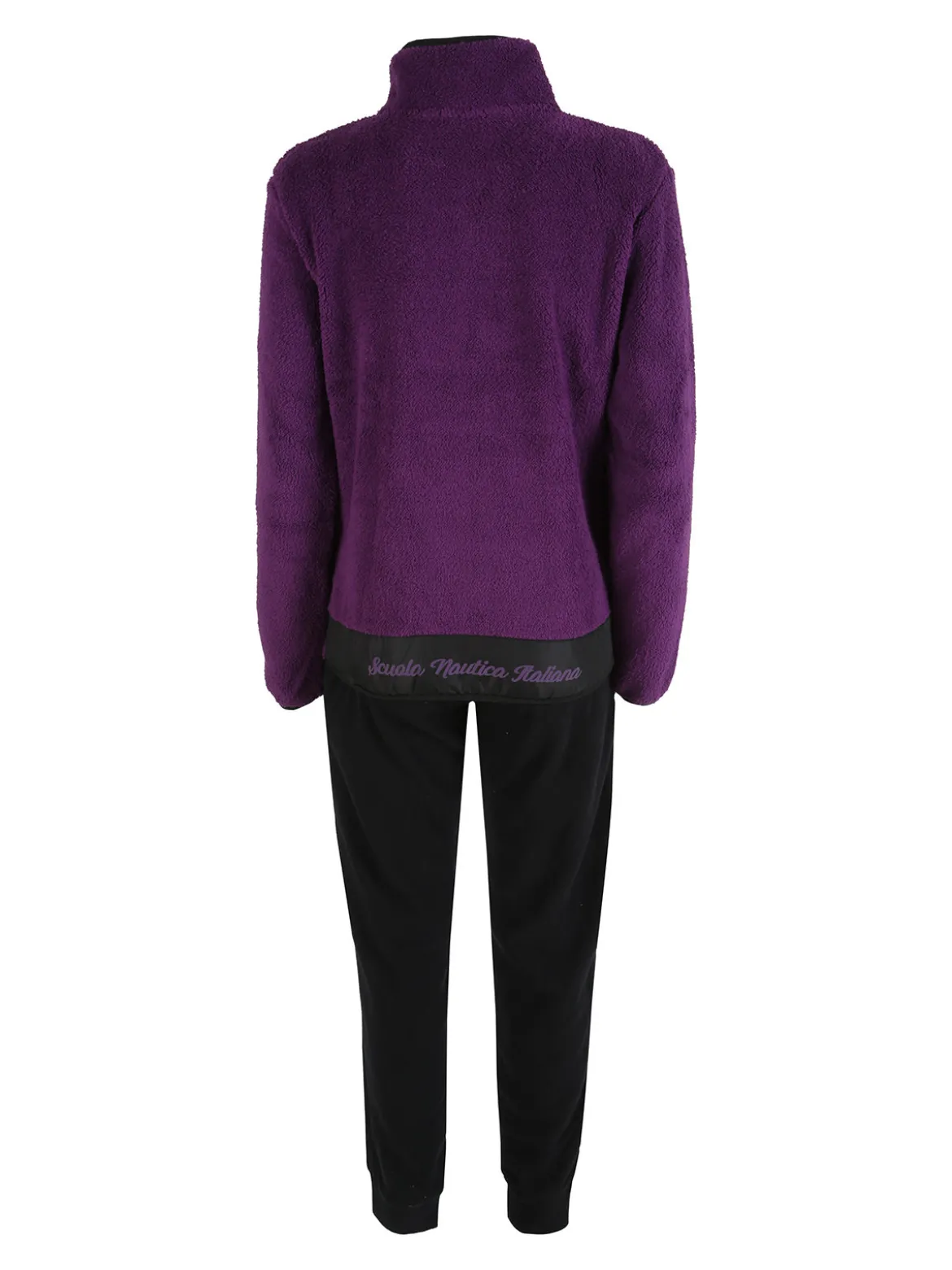 Scuola Nautica Italiana Completo tuta donna in pile con felpa e pantaloni - viola