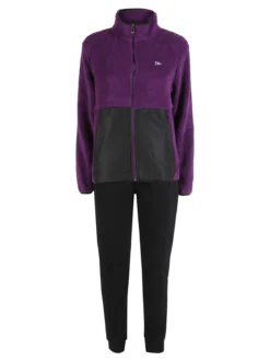 Scuola Nautica Italiana Completo tuta donna in pile con felpa e pantaloni - viola