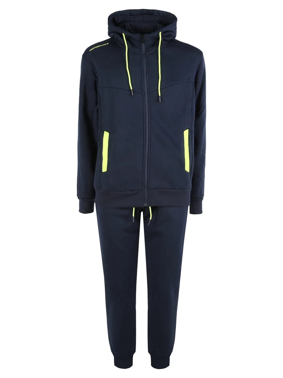 Scuola Nautica Italiana Completo tuta invernale da uomo 2 pezzi con cappuccio e zip - blu scuro