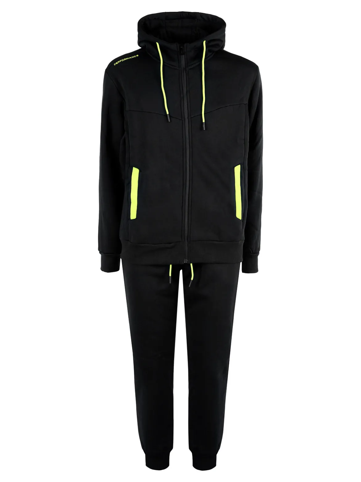 Scuola Nautica Italiana Completo tuta invernale da uomo 2 pezzi con cappuccio e zip - nero