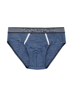 Scuola Nautica Italiana Slip da uomo in cotone a righe