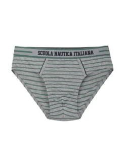 Scuola Nautica Italiana Slip da uomo in cotone rigati