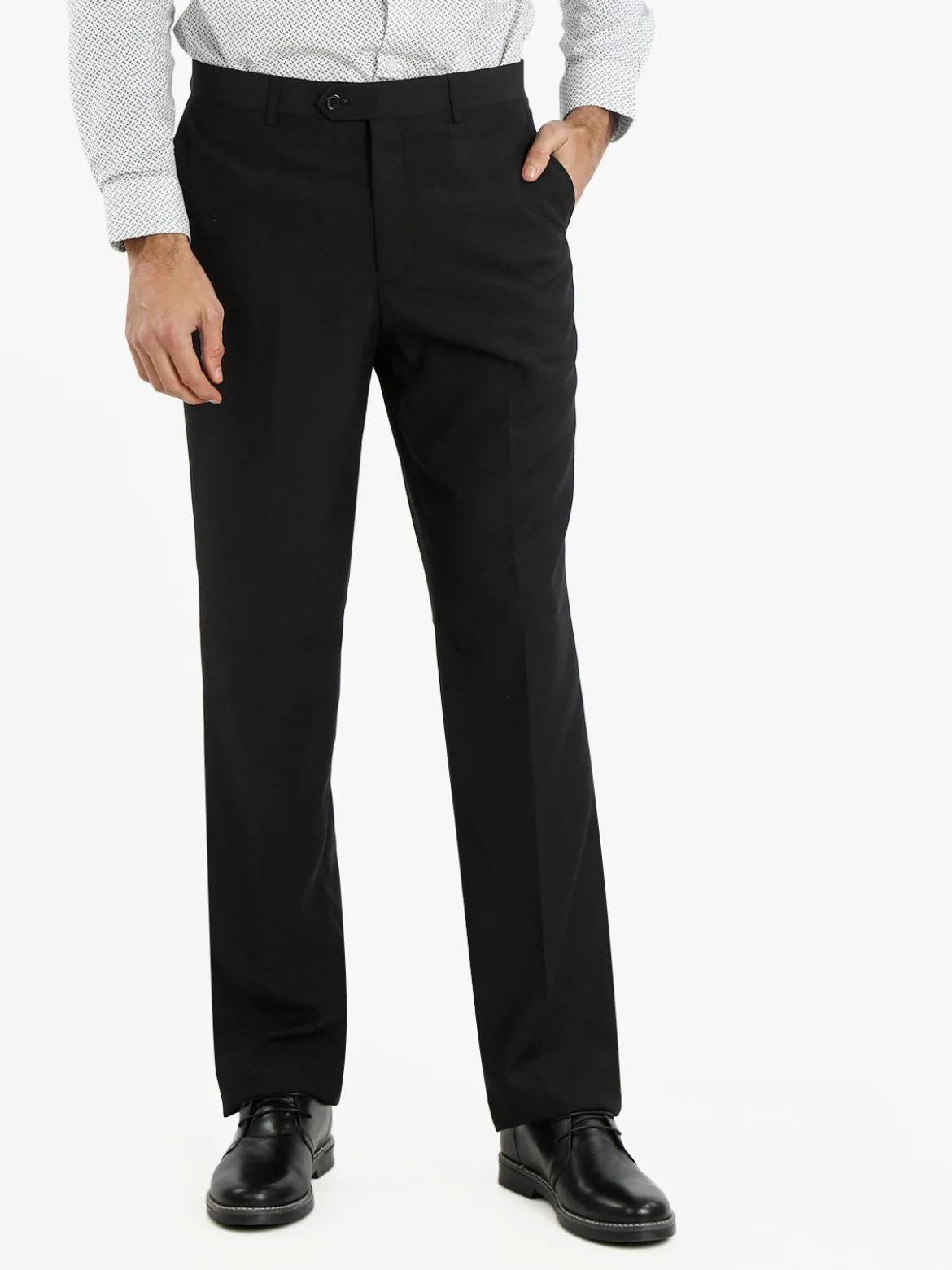 Sedony Collection Pantaloni classici da uomo taglie grandi - nero